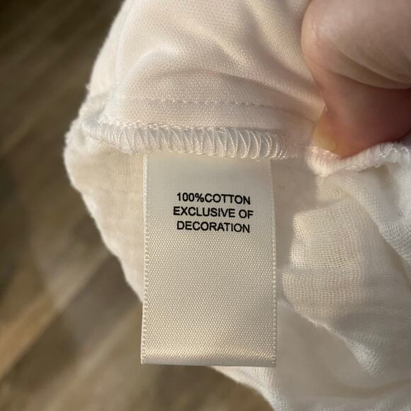 Joie White Cotton Gauze Button Front Midi Skirt XL Boho Resort Summer - Picture 9 of 9